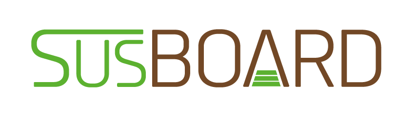 SUSBOARD Project Logo in green and brown